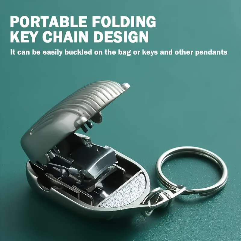 1pc Stainless Steel Nail Clipper with Built-In File Portable Durable Fingernail Cutter for M