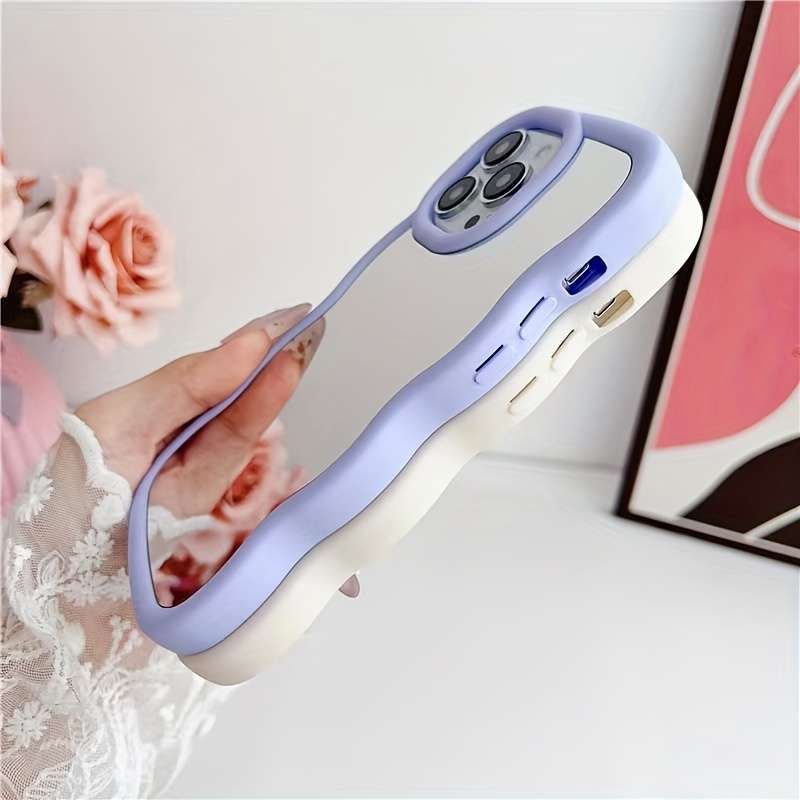 1Pc Black For iPhone 7 8 SE2 SE3 Makeup Mirror Phone Case