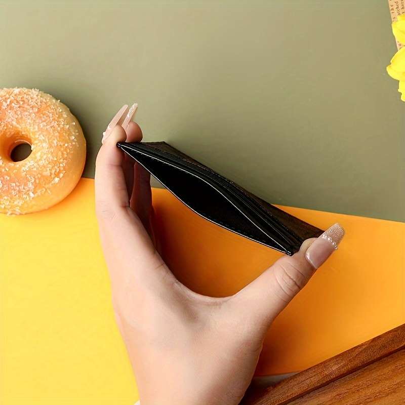 1pc Vintage Style Women'S Slim Card Holder Multi-Slot Credit Card Wallet Portable Travel Design