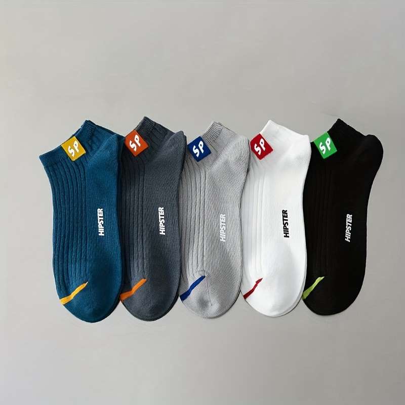 5 Pairs Of Mixed Colors One Size High Elastic Socks