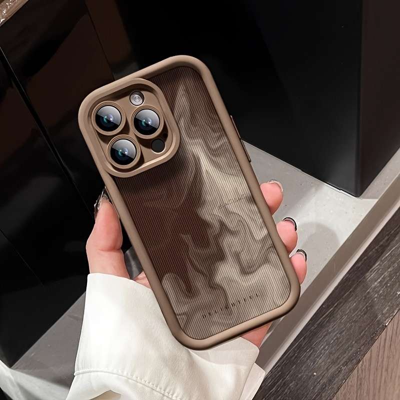 1Pc Brown For iPhone 12 Phone Case Phone Cover