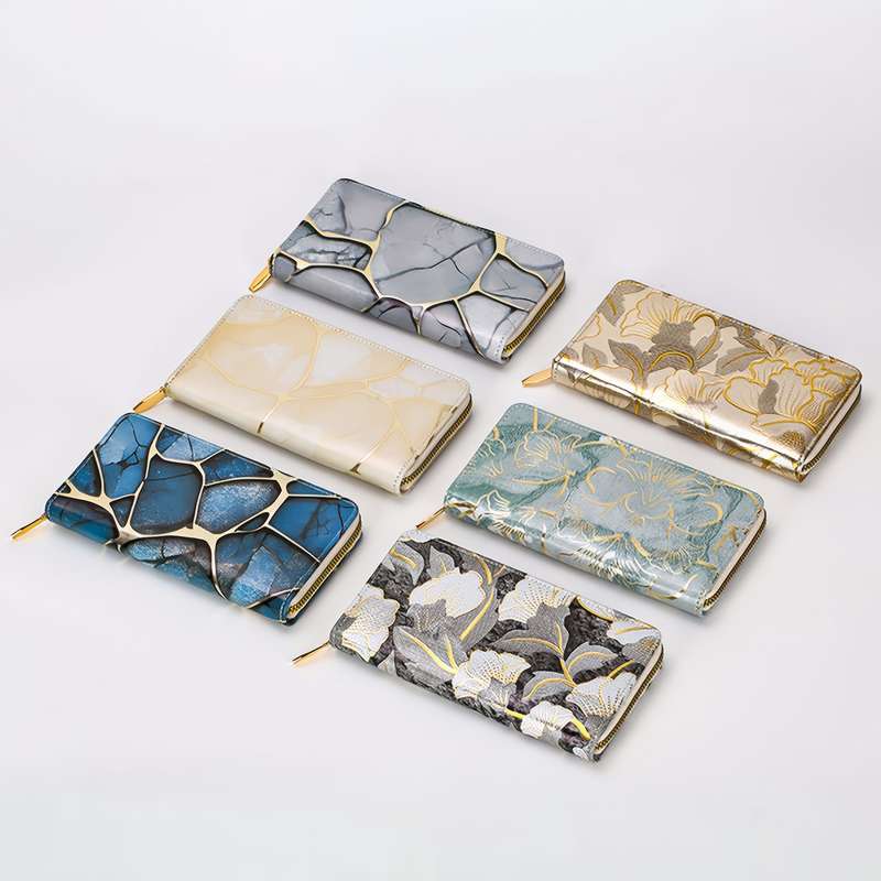 1pc Fashion Trend Women'S National Style Color Printing Coin Wallet 2025 Large Capacity Storage Bag