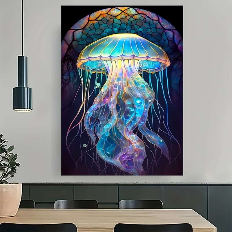 1000pcs High-Quality Jellyfish Puzzle Durable Thick Paper Rectangular Mixed Color