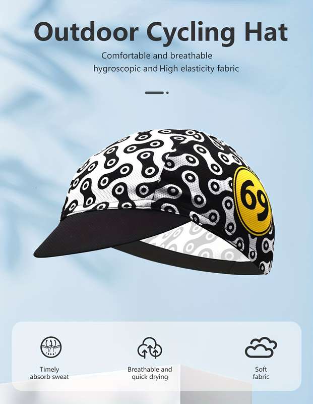 1pc Unisex Retro Quick-Dry Cycling Caps Breathable Knit Polyester Outdoor Sports Bicycle Hats Hand