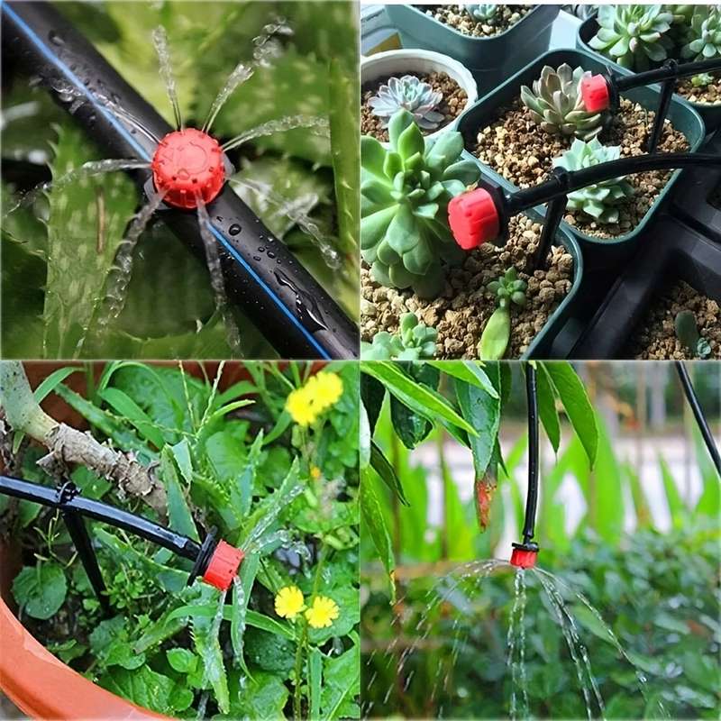 200Pcs Irrigation Drip Head Nozzle Adjustable Water Drop Head