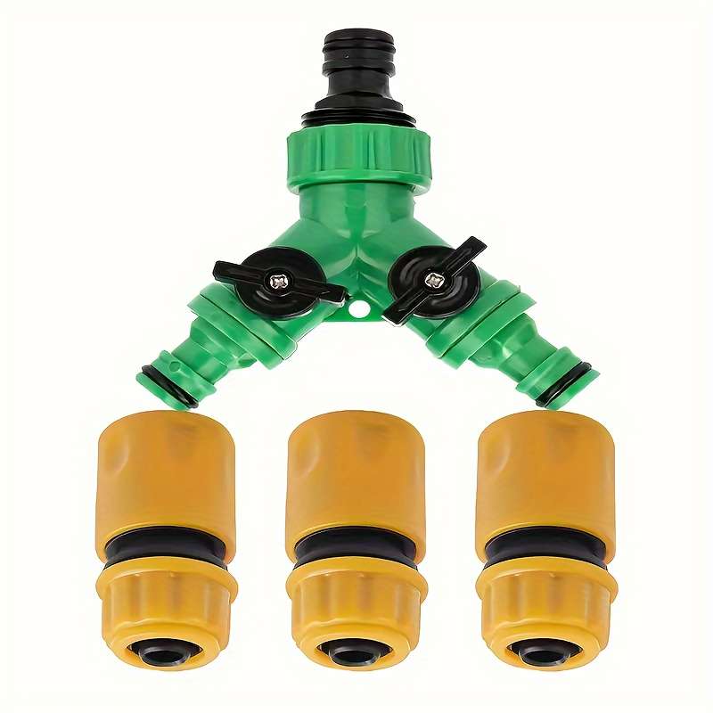 4Pcs Set Y Type Hose Splitter With Quick Connect