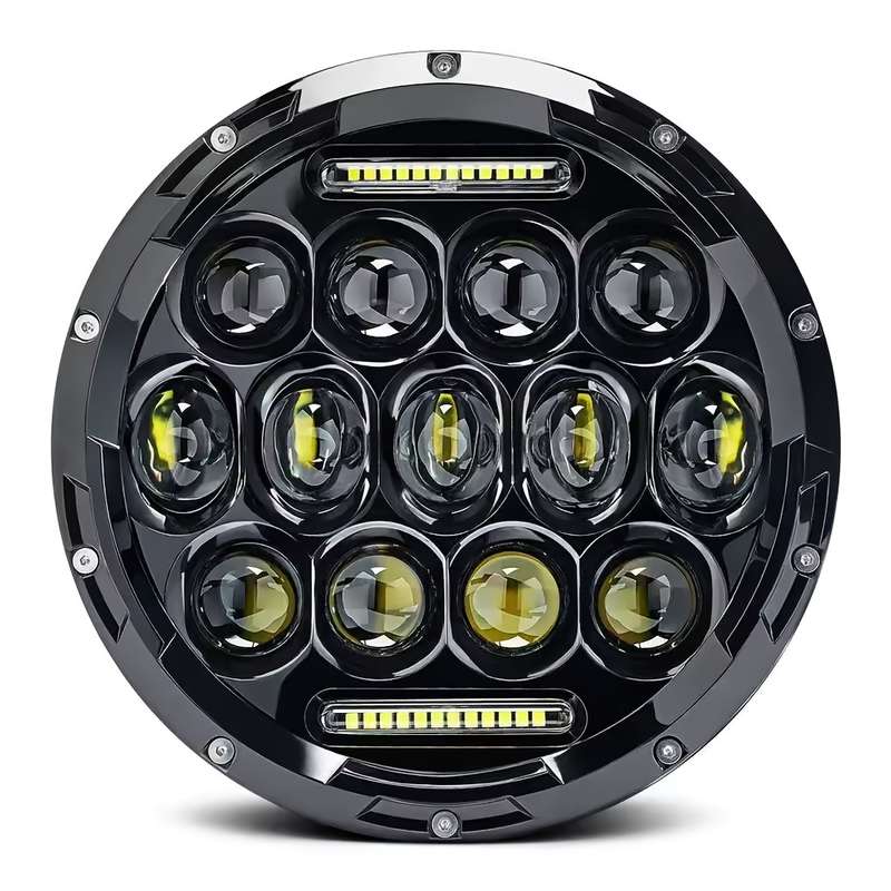 1pc 17.78cm Round Spot LED Light High LowBeam DRL LED Work Driving Lamp Fog Lamp ForT