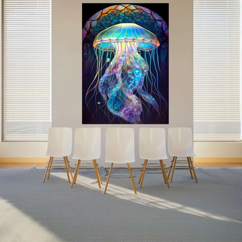 1000pcs High-Quality Jellyfish Puzzle Durable Thick Paper Rectangular Mixed Color