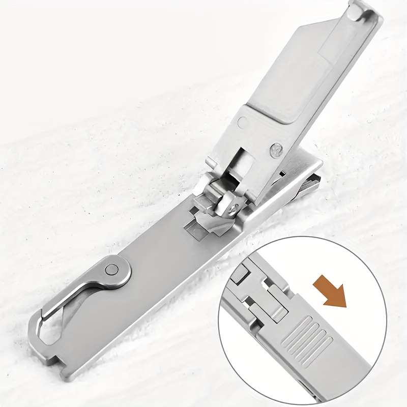 1pc Ultra-Thin Stainless Steel Nail Clippers with Keychain Portable Nail Clippers Modern Styl