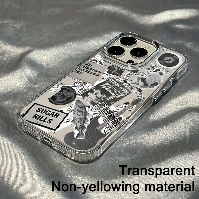 1Pc Mixed Color  For iPhone 14 Retro Guitar Phone Case