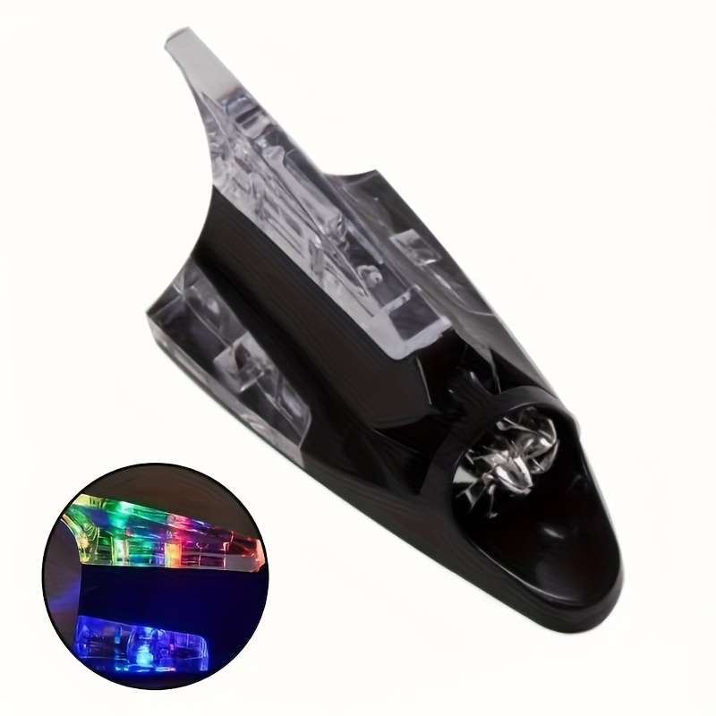 1pc Car Shark Fin Warning Light Wind Power LED Flashing Lamp for Car Antenna Signal f