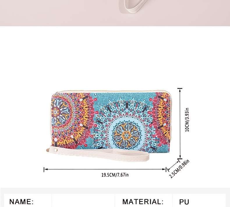 1pc Stylish Women'S Wallet 2025 New Long Style Large Capacity Handbag Pattern Design Zipper Wallet