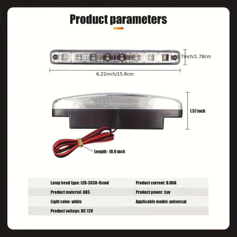 2pcs LED Daylight Lights Car and Motorcycle LED Daylight Decorative Lights High Pow
