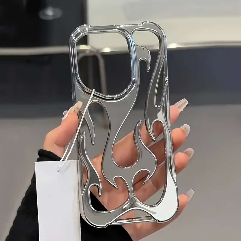 1Pc Silvery For iPhone 12 Phone Case Phone Cover