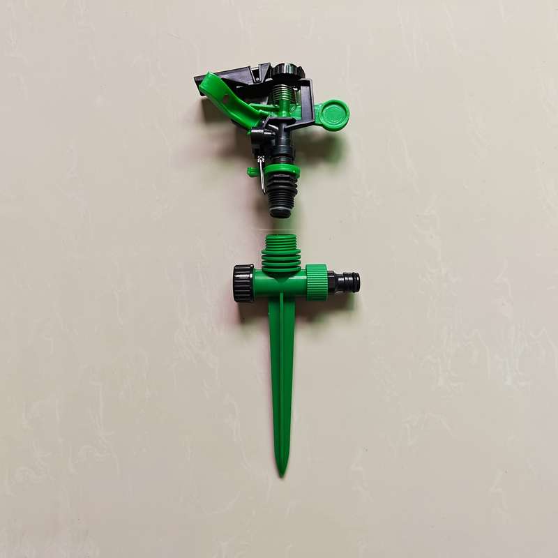1Pc Green Black High Pressure Sprinkler Set With Long Range Nozzle