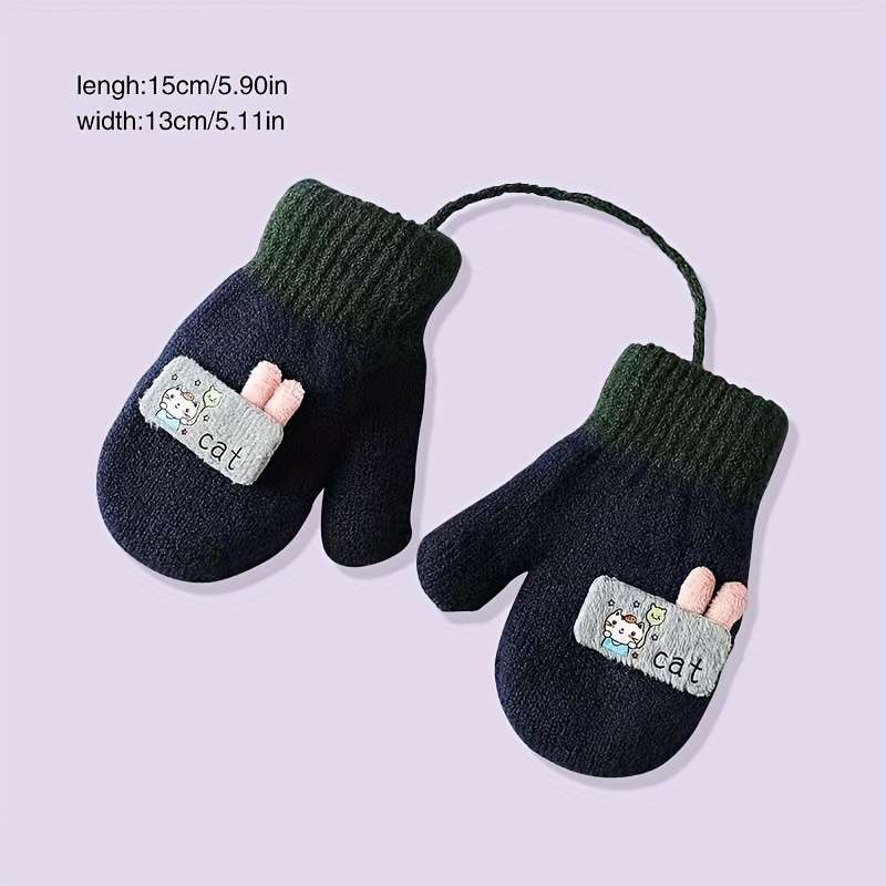 Winter Gloves Color Light Blue