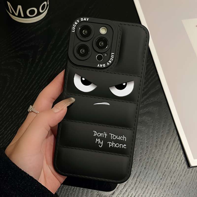 1Pc Black For Galaxy A03 Core Down Jacket Style Phone Case