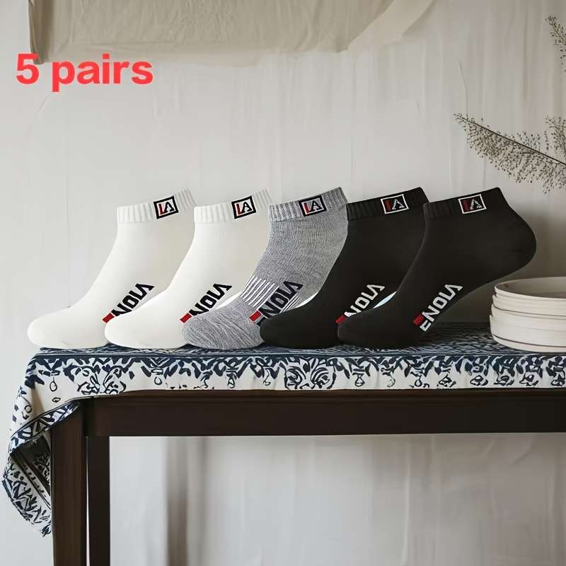 5 Pack Mixed Colors One Size High Elastic Socks