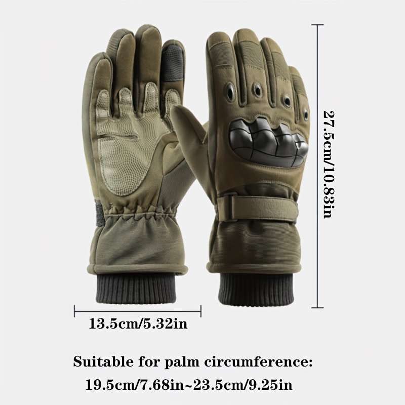 Winter Gloves Color Khaki