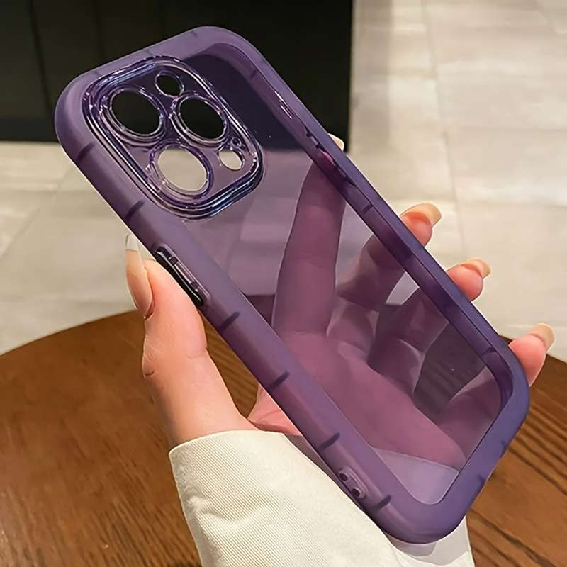 1Pc Deep Purple For iPhone 12 Phone Case Phone Cover