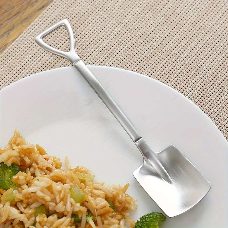 8pcs set Dessert Spoons 8 Stainless Steel Spoons Ice Cream Fruit Spoons Suitable For Home Fr