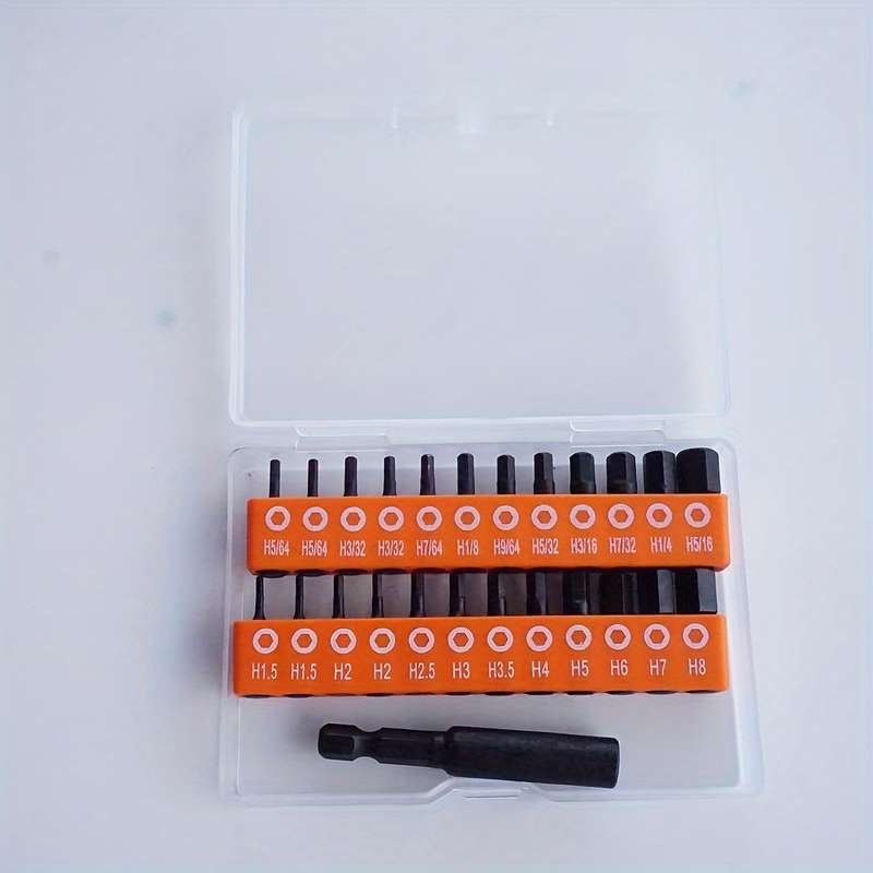 Screwdriver Bit Tool Set Model Hexagon Socket British 12Pcs