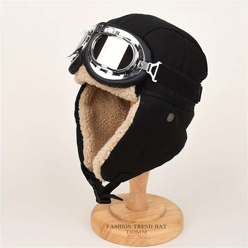 Winter Hat Color Army Green Add Glasses