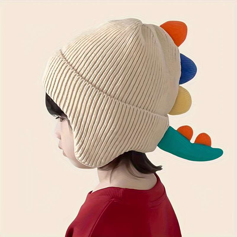 Winter Hat Color Dinosaur Ear Hat Navy Blue
