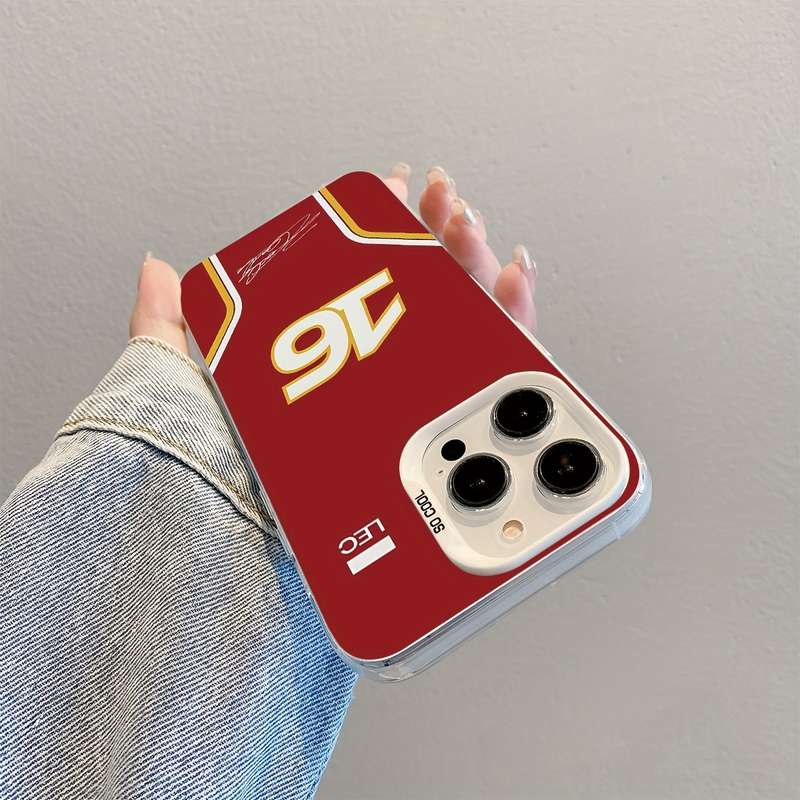 1Pc Mixed Color For iPhone 16 Pro Max Racing Driver No 16 Phone Case