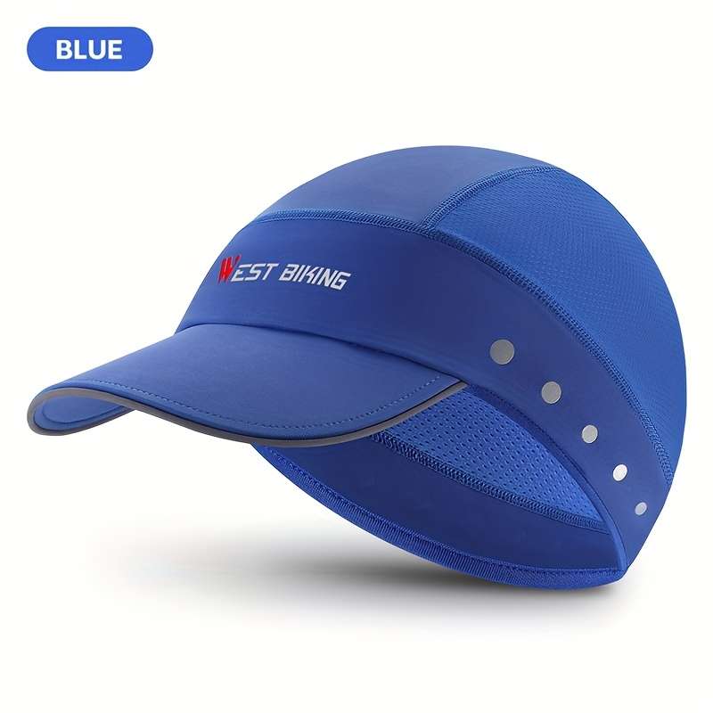 1pc WEST BIKING Unisex Summer Ice Silk Hat Breathable Sun Protection Cycling Cap Hand Washabl
