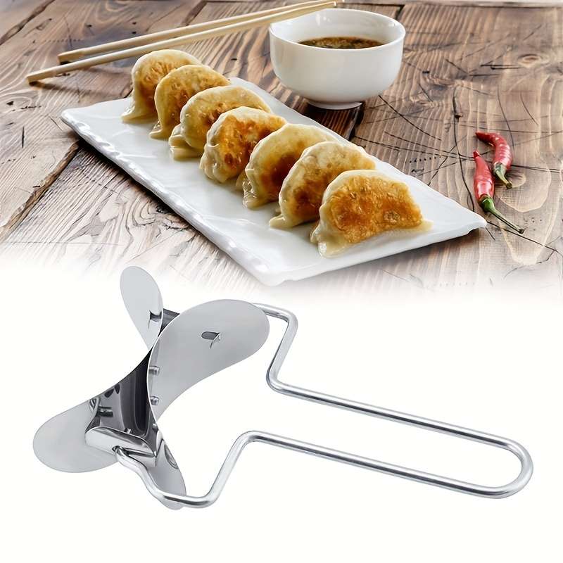1pc Stainless Steel Dumpling Maker Round Dough Cutter and Dumpling Press DIY Kitchen Tool fo