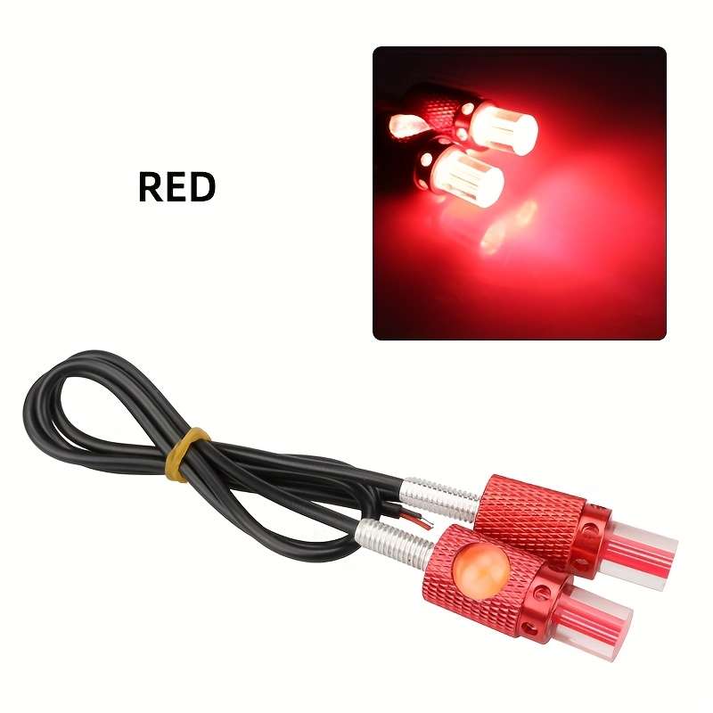 2pcs Car and Motorcycle Screw Lights Eagle Eye Stability Lights Neon Lights Extern