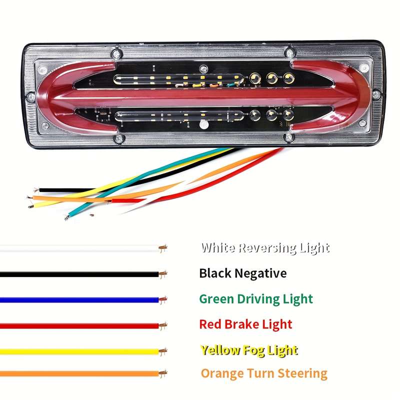 2pcs Multi-Purpose LED Car Tail Lights High Brightness Truck Tail Lights Trailer RV B