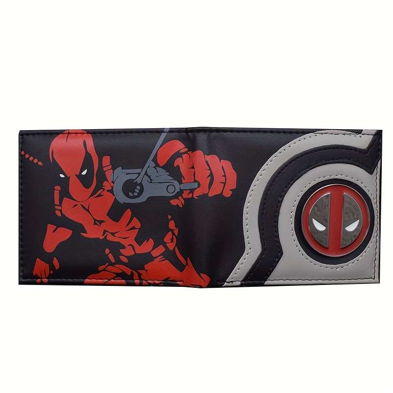 1pc Marvel Deadpool Men's WalletStylish Faux Leather Card Holder with Multi-Card Slots Vibrant