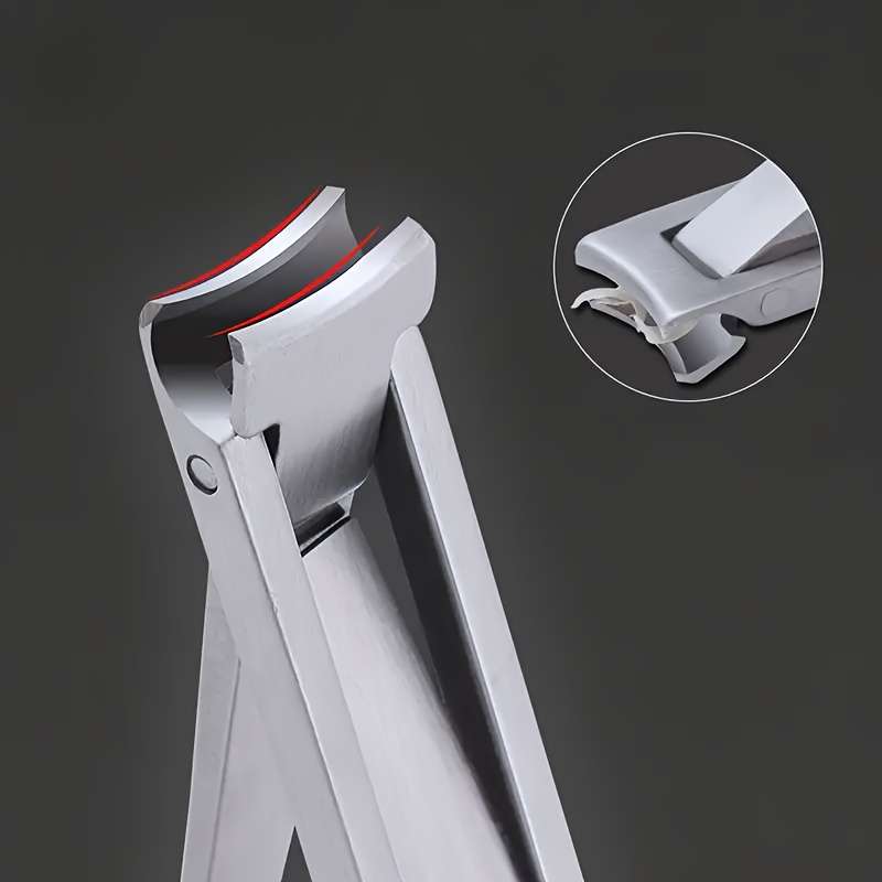1pc Compact Stainless Steel Nail Clippers With A Foldable Design And Built-in Nail File For Con