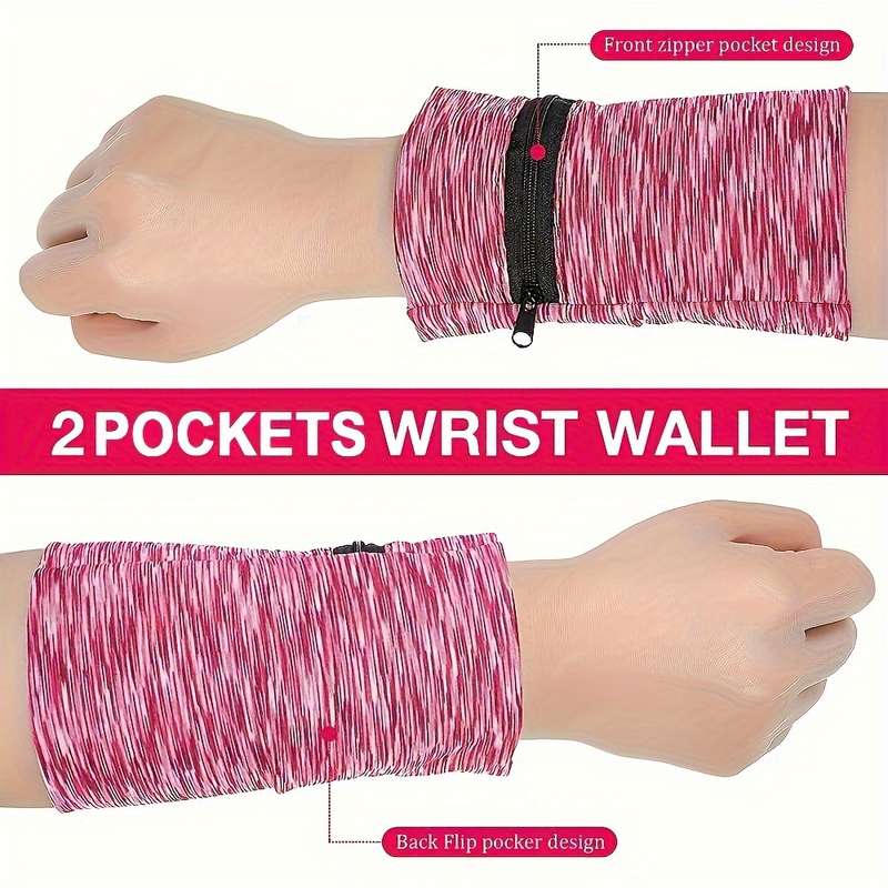 1pc Wrist Wallet With Zipper Breathing Arm Phone Bag Mini Coin Purse For Outdoor Sports And Trave