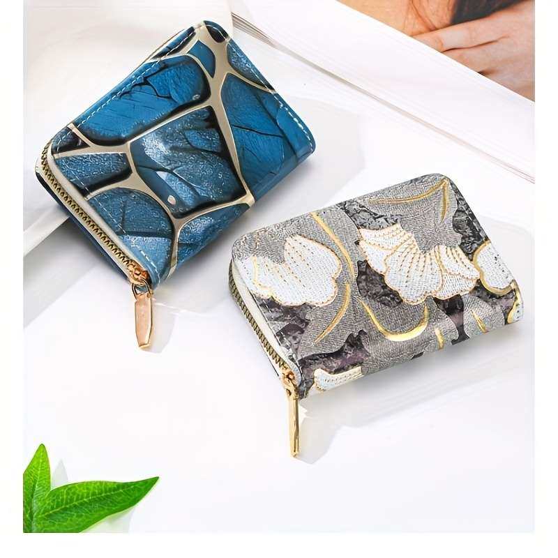 1pc Stylish Womens Zipper Wallet with Multiple Card Slots High Quality Coin Purse in Vibrant Mar