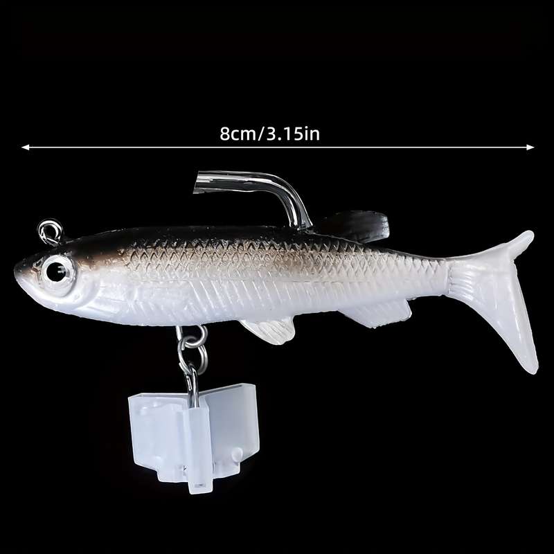 5pcs 8cm Soft Fishing Lure with Cool Hooks Lifelike Artificial Bait for Successful Fishing