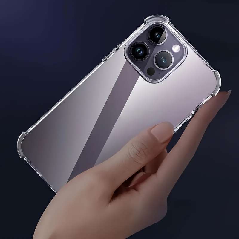 1pc Transparent For iPhone 15 Ultra-Thin Clear Tpu Case