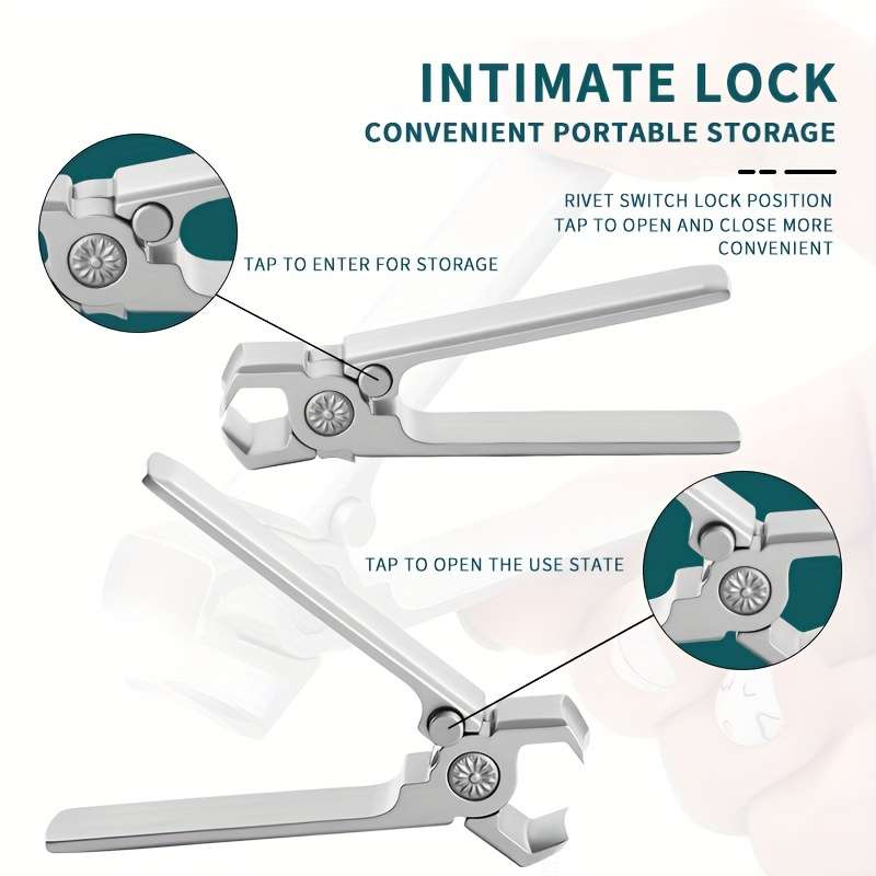 1pc Classic Style Stainless Steel Nail Clippers Wide Jaw Concave Blade Edge Unscented Ideal