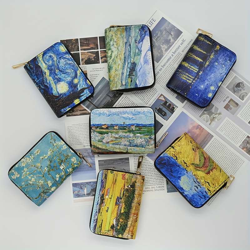 1pc Vintage Chic Envelope WalletSpacious Multi-Compartment Card Holder with Zipper Closure Dura