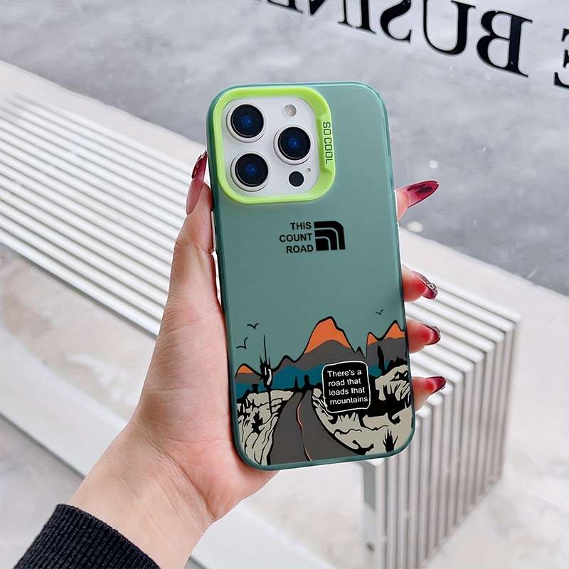 1Pc Mixed Color  For iPhone 7 Plus 8 Plus Alpine Road Graffiti Phone Case