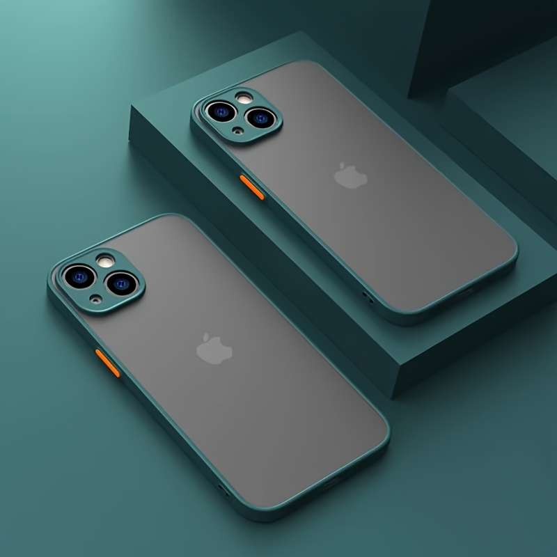 1Pc Army Green For iPhone 14 Pro Max Silicone Matte Phone Case