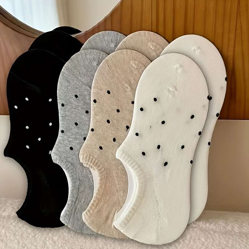 4 Pairs Of Mixed Colors One Size High Elastic Socks
