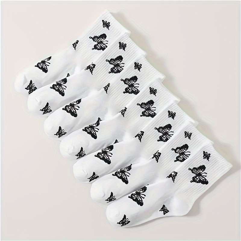 5 Pairs Mixed Color One Size High Elastic Socks