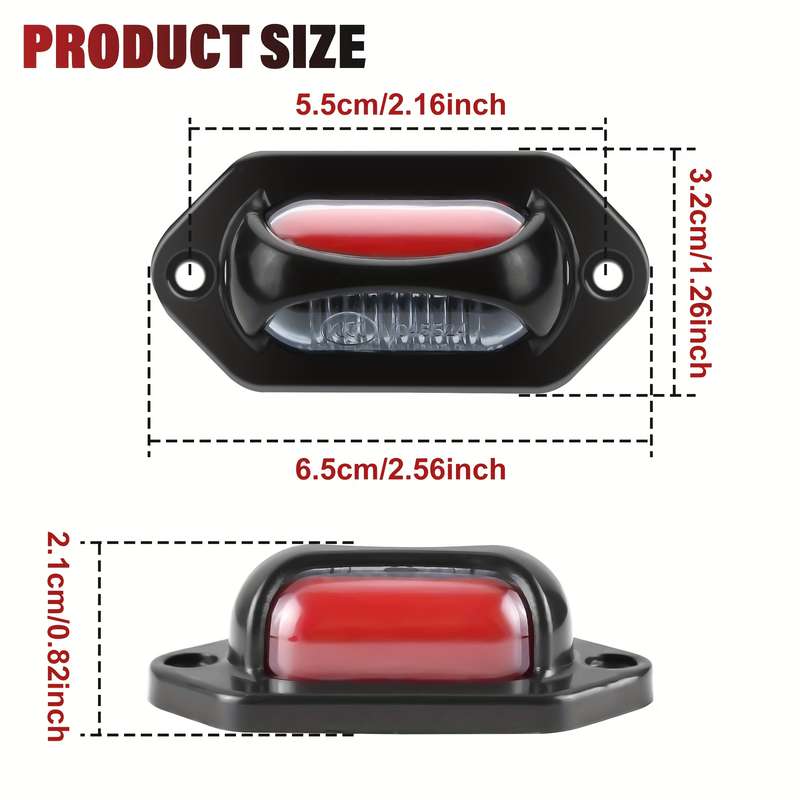 2pcs 8LED License Plate Light Truck RV Trailer Width Light Car Side Light 12-24V