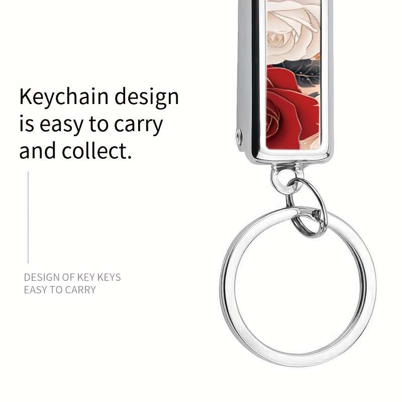 1pc Creative Multi-Functional Folding Nail Clippers Rose Theme Nail Clippers Couple Nail Scis