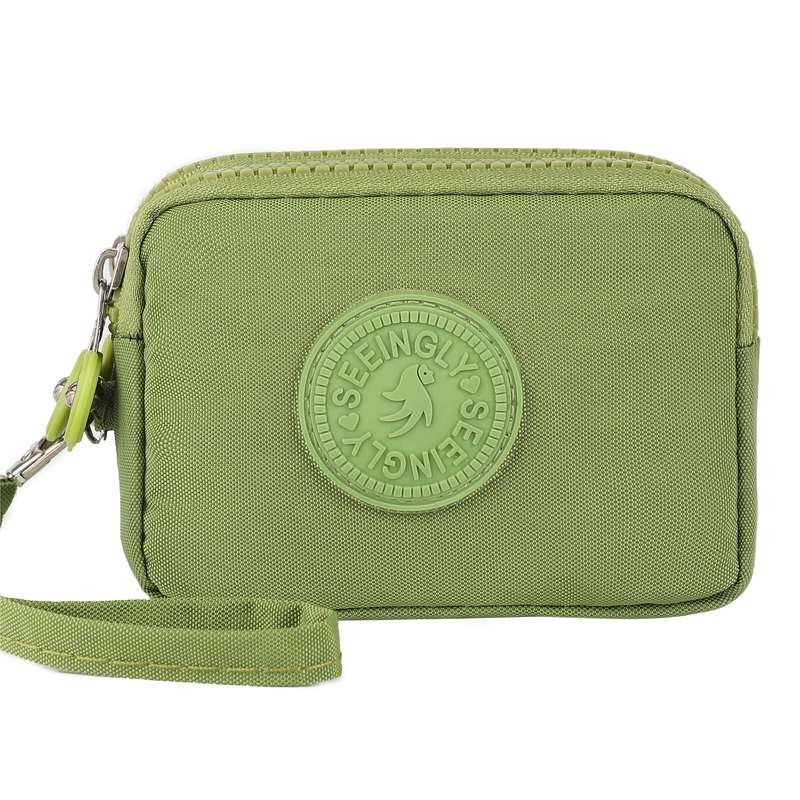 1pc 1 set of elegant retro style coin wallet -3 zipper designs larger space small coin pocket wit