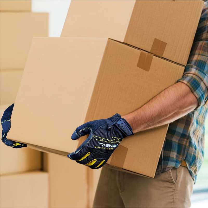 Work Gloves Color Black Yellow Size Xl
