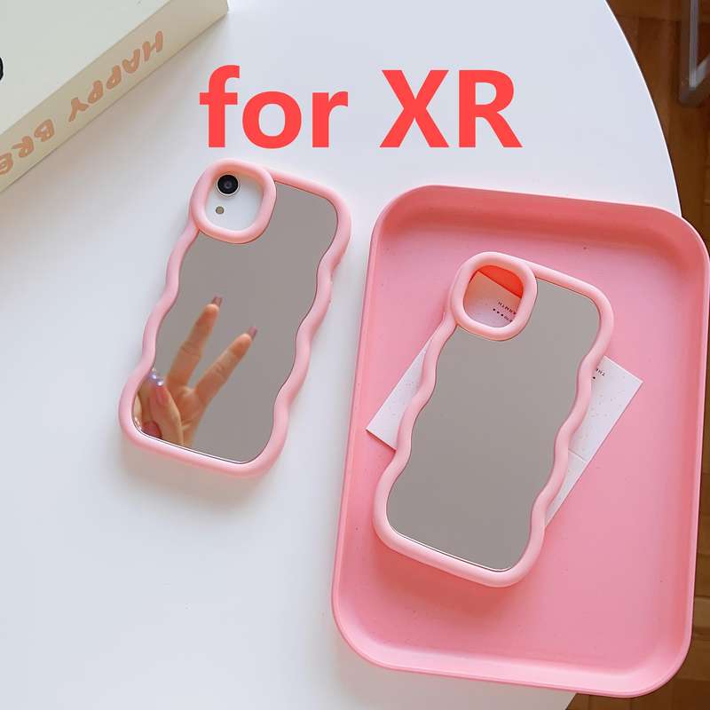 1Pc Black For iPhone 7 8 SE2 SE3 Makeup Mirror Phone Case